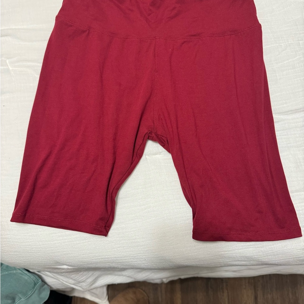Red Biker Shorts